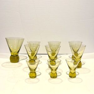 Vintage yellow green tint glasses